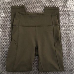 Lululemon 7/8 army green leggings